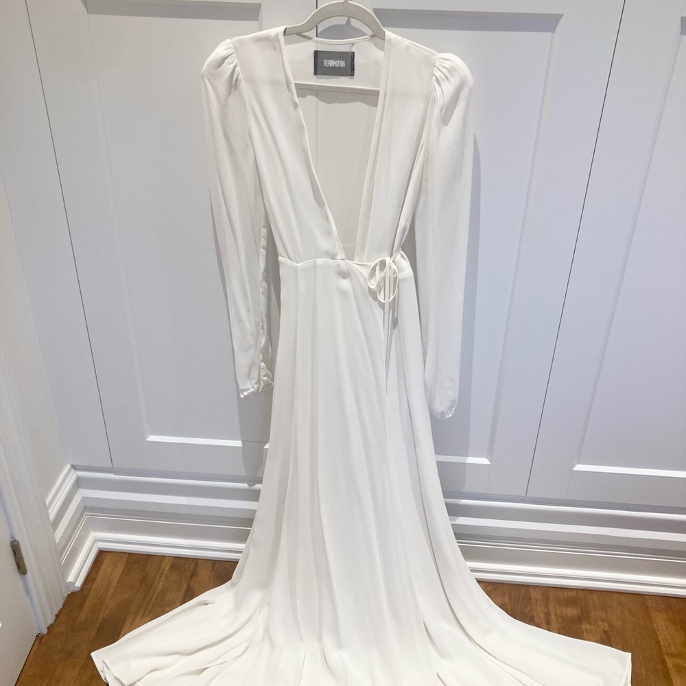 Reformation Thea Dress White XS